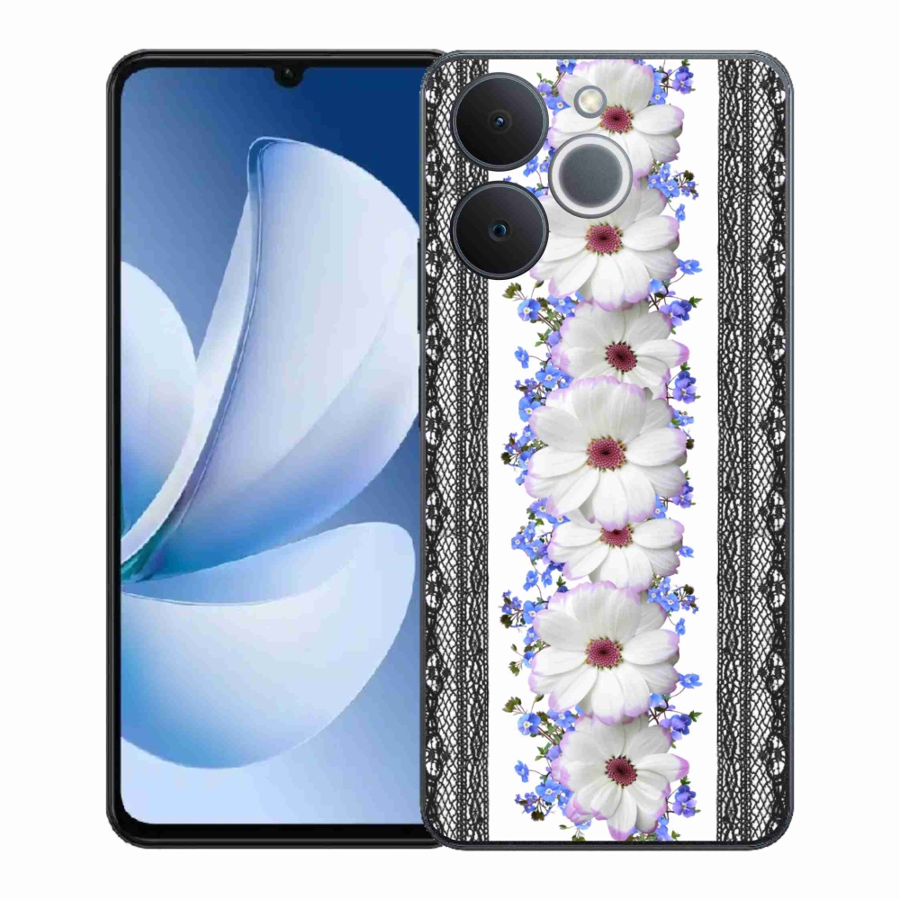 Gélový kryt mmCase na Realme Note 70T - kvety 8