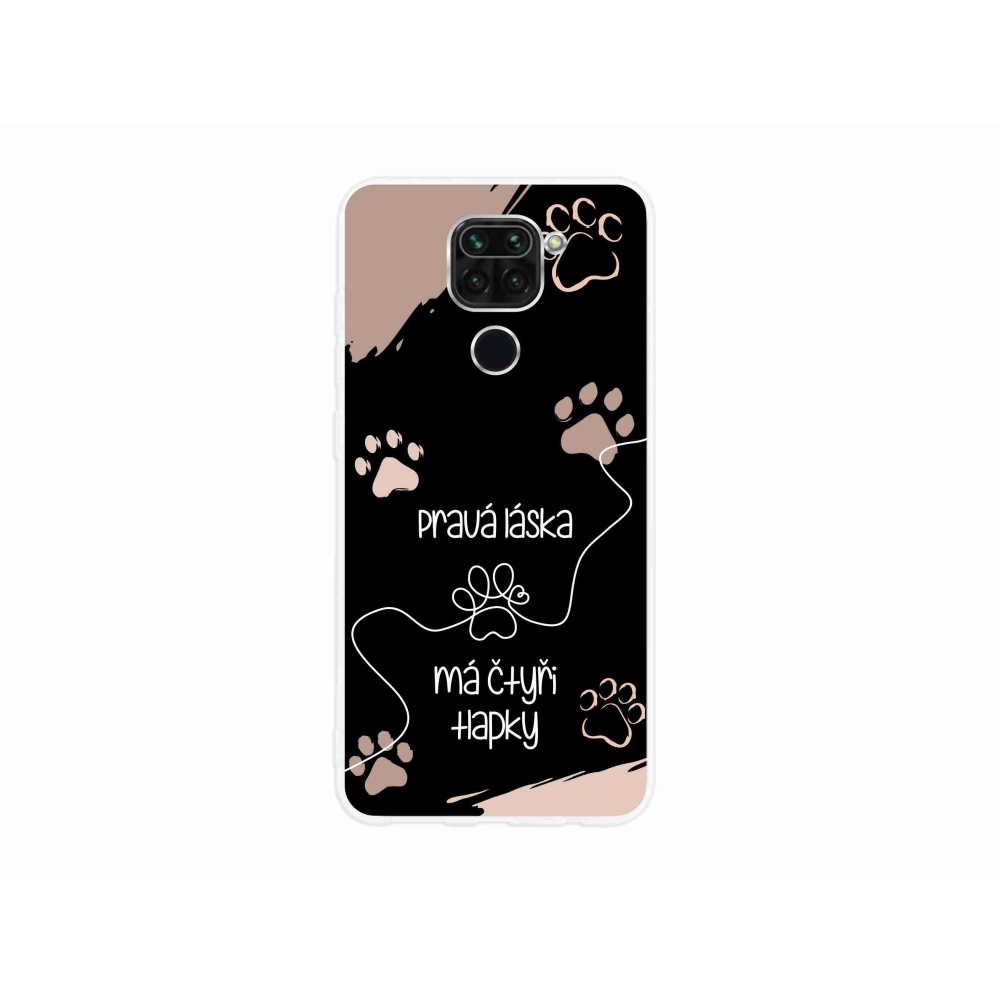 Gélový kryt mmCase na Xiaomi Redmi Note 9 - psí motív 1 čierne pozadie