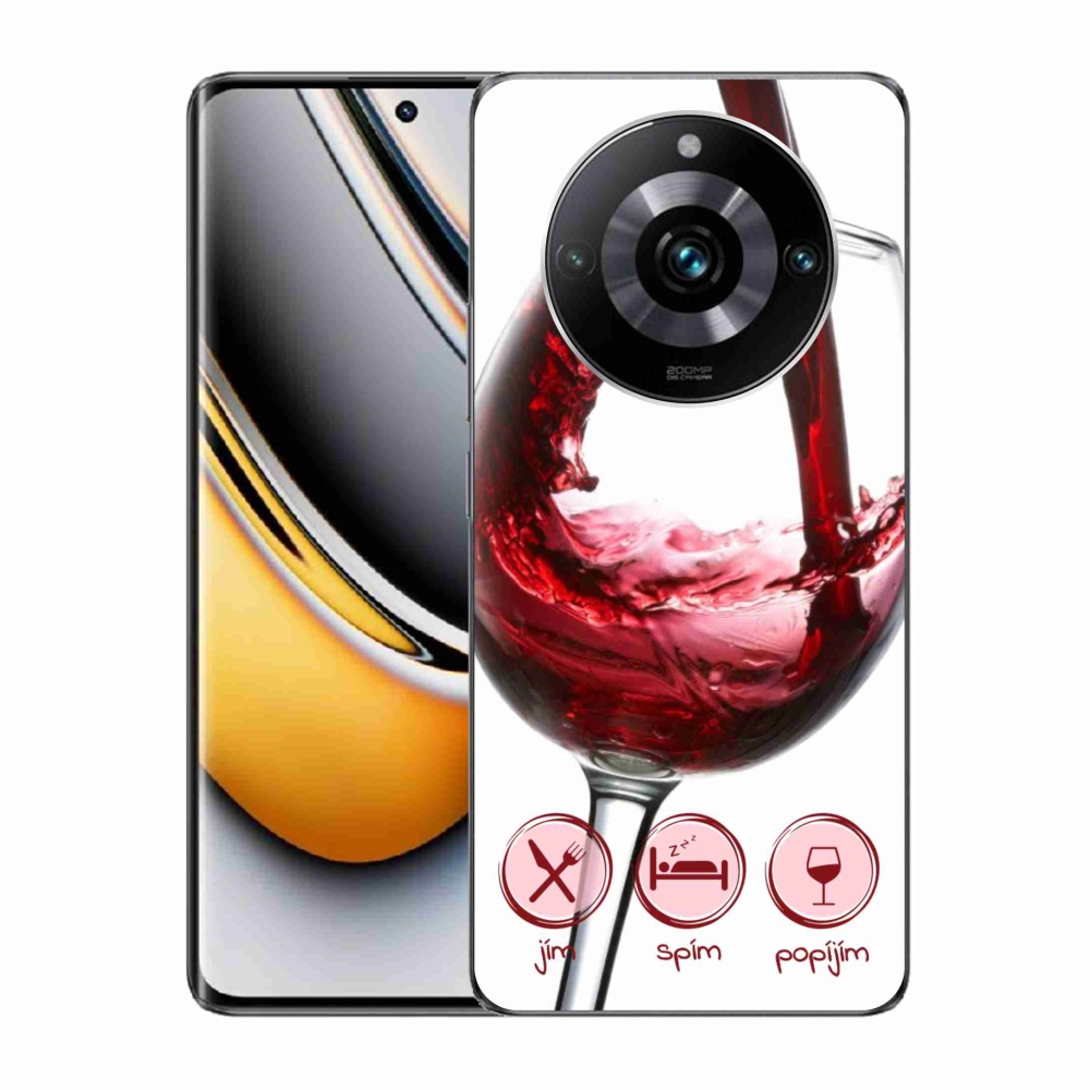 Gélový obal mmCase na Realme 11 Pro/11 Pro+ - pohár vína červené