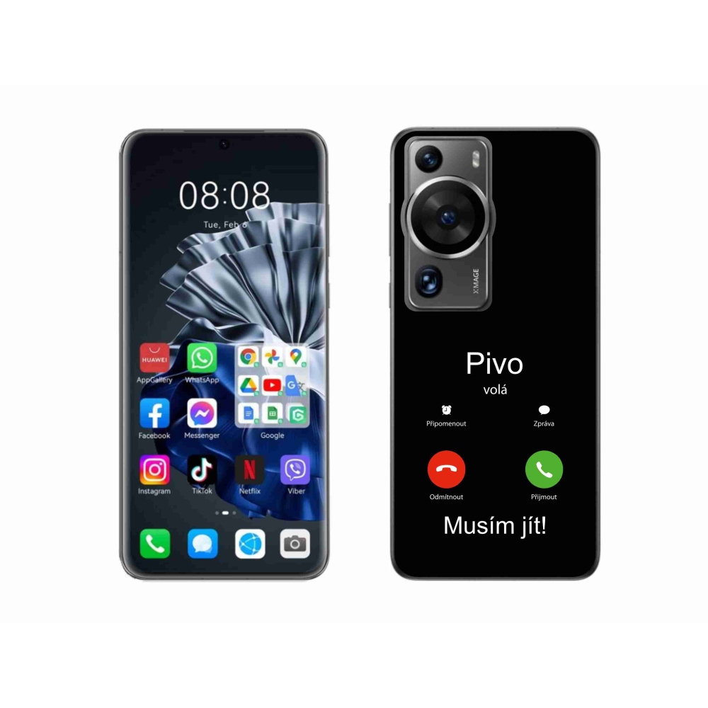 Gélový kryt mmCase na Huawei P60 Pro - pivo volá čierne pozadie