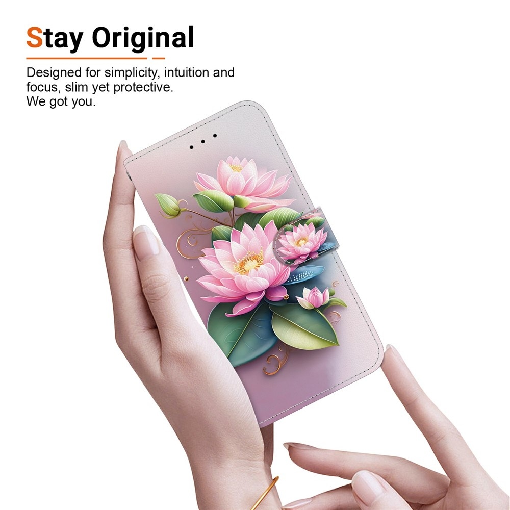 Versatile knižkové puzdro na Xiaomi Redmi 15 4G (171mm) - lotusový kvet