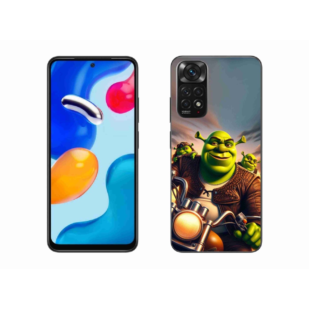 Gélový kryt mmCase na Xiaomi Redmi Note 11S 4G - shrek na motorke