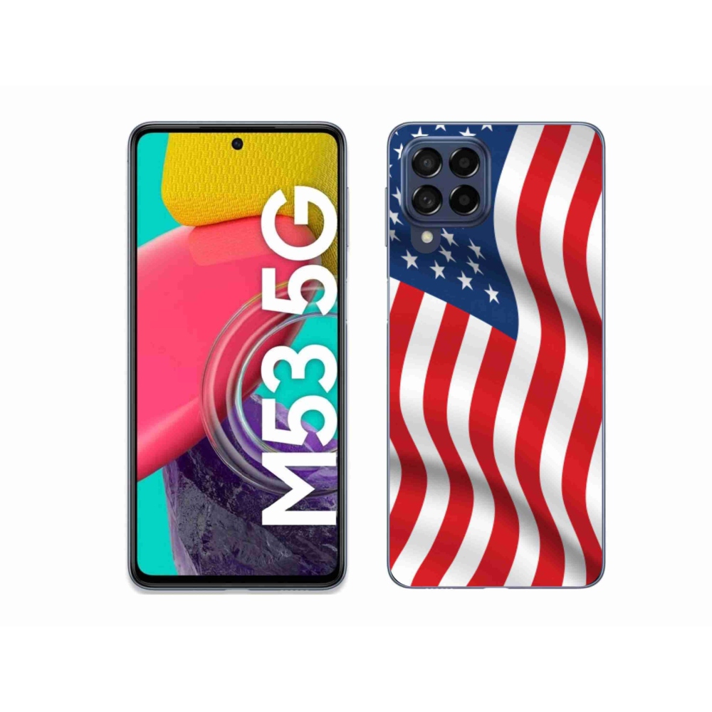 Gélový kryt mmCase na mobil Samsung Galaxy M53 5G - USA vlajka