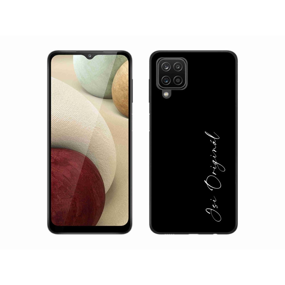 Gélový kryt mmCase na Samsung Galaxy A12 - si originál čierne pozadie