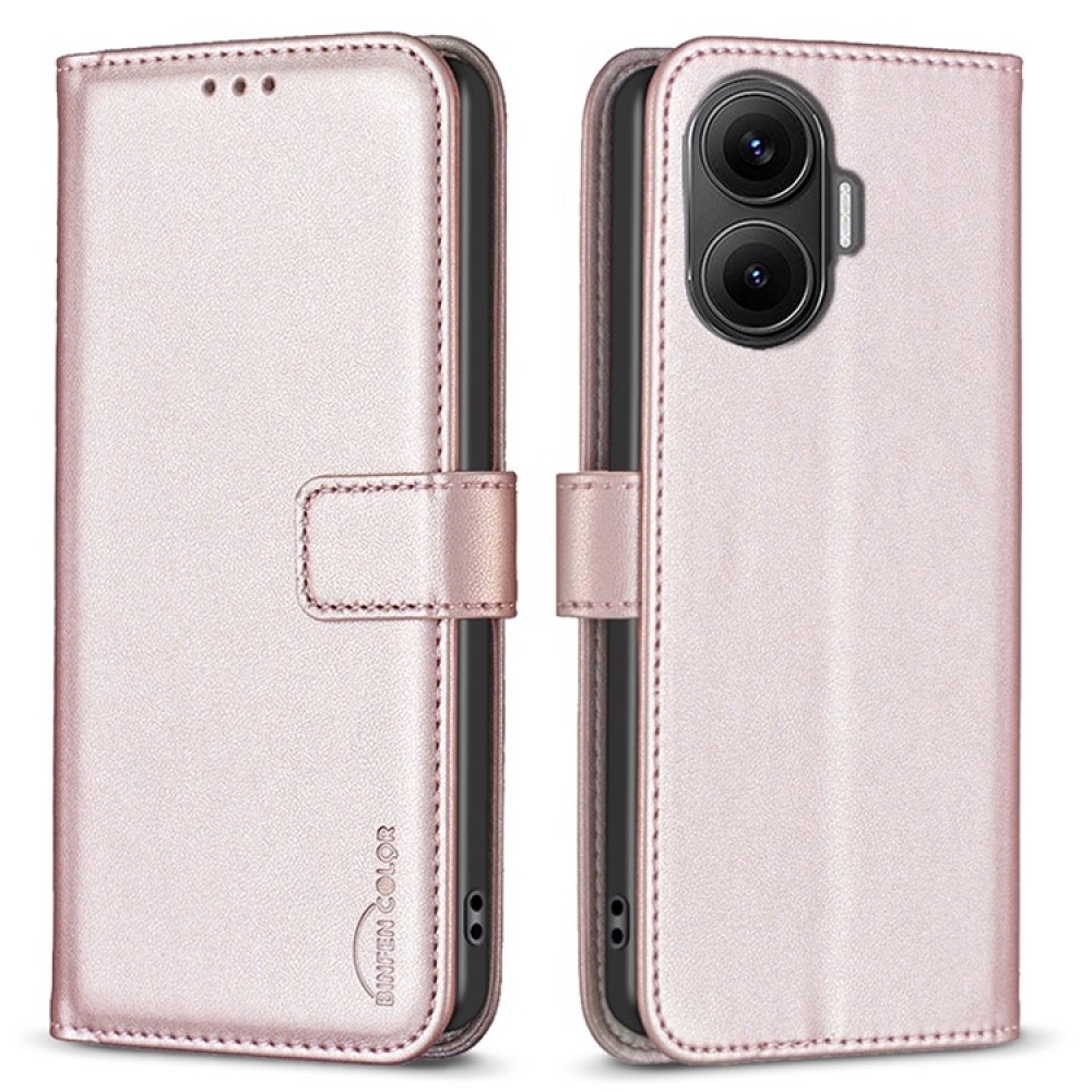 BNF knižkové púzdro na Xiaomi Poco F7 5G - ružovozlaté