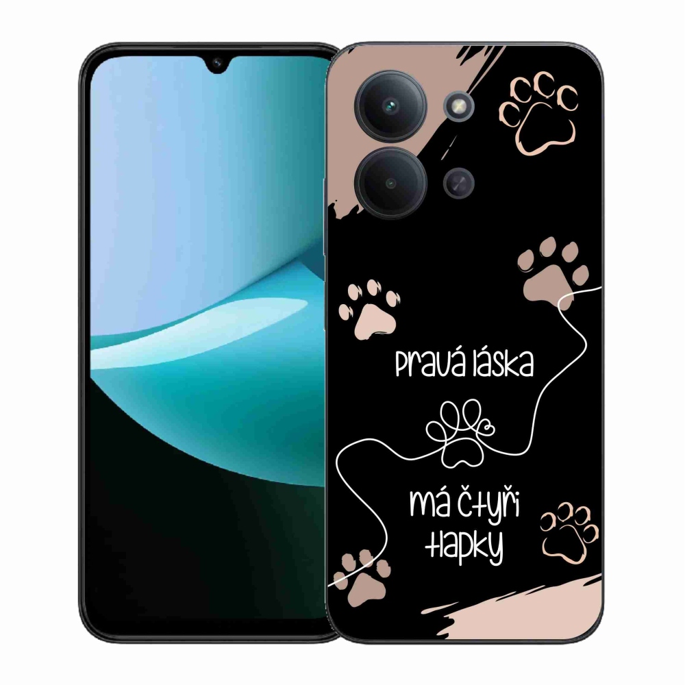 Gélový kryt mmCase na Xiaomi Redmi 15C 4G (171mm)/Poco C85 4G (171mm) - psí motív 1 čierne pozadie