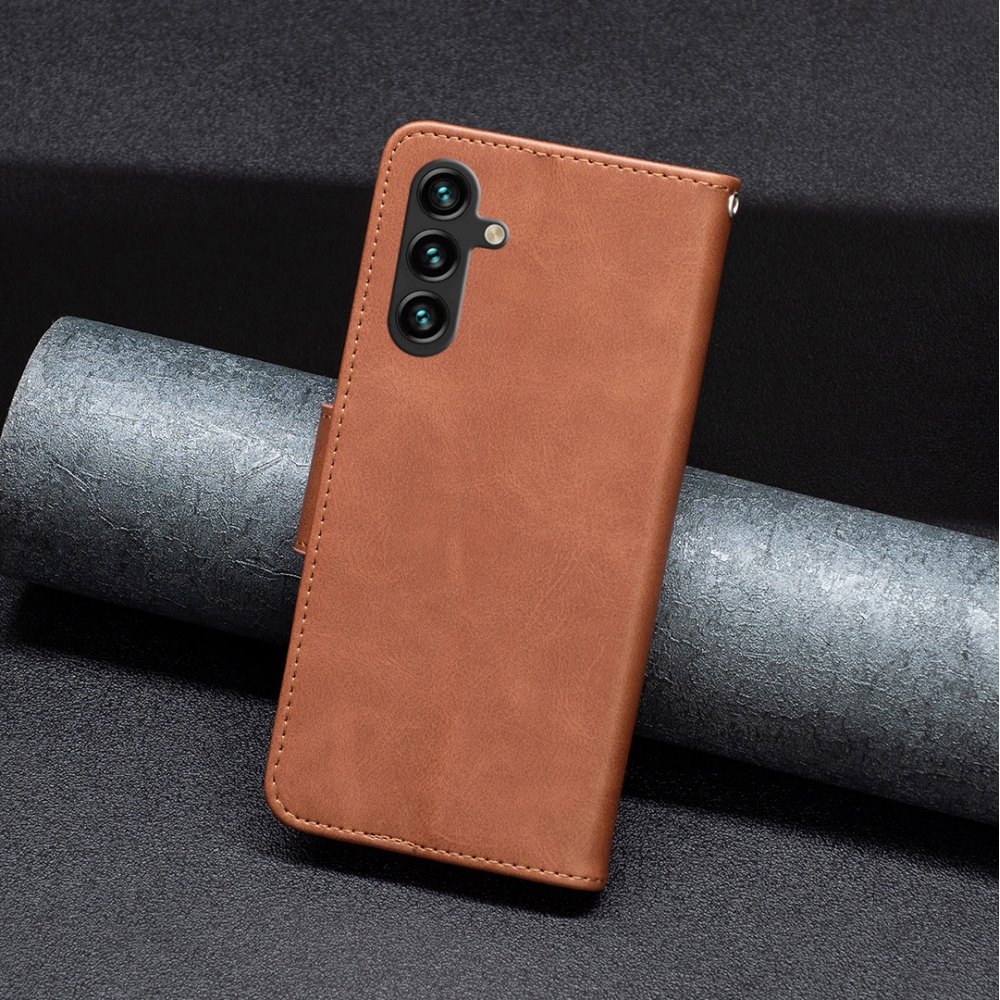 Case knižkové púzdro na Samsung Galaxy S25 FE - hnedé