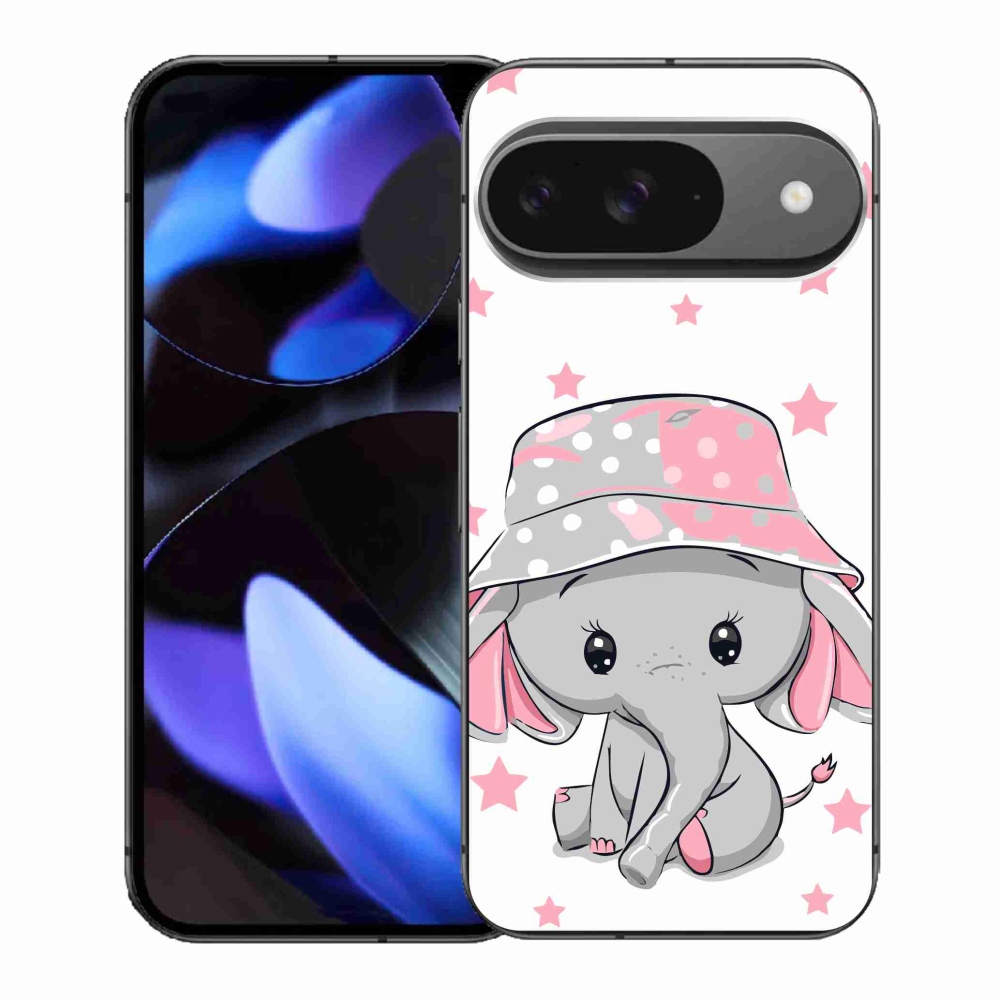 Gélový kryt mmCase na Google Pixel 9/9 Pro - ružový slon