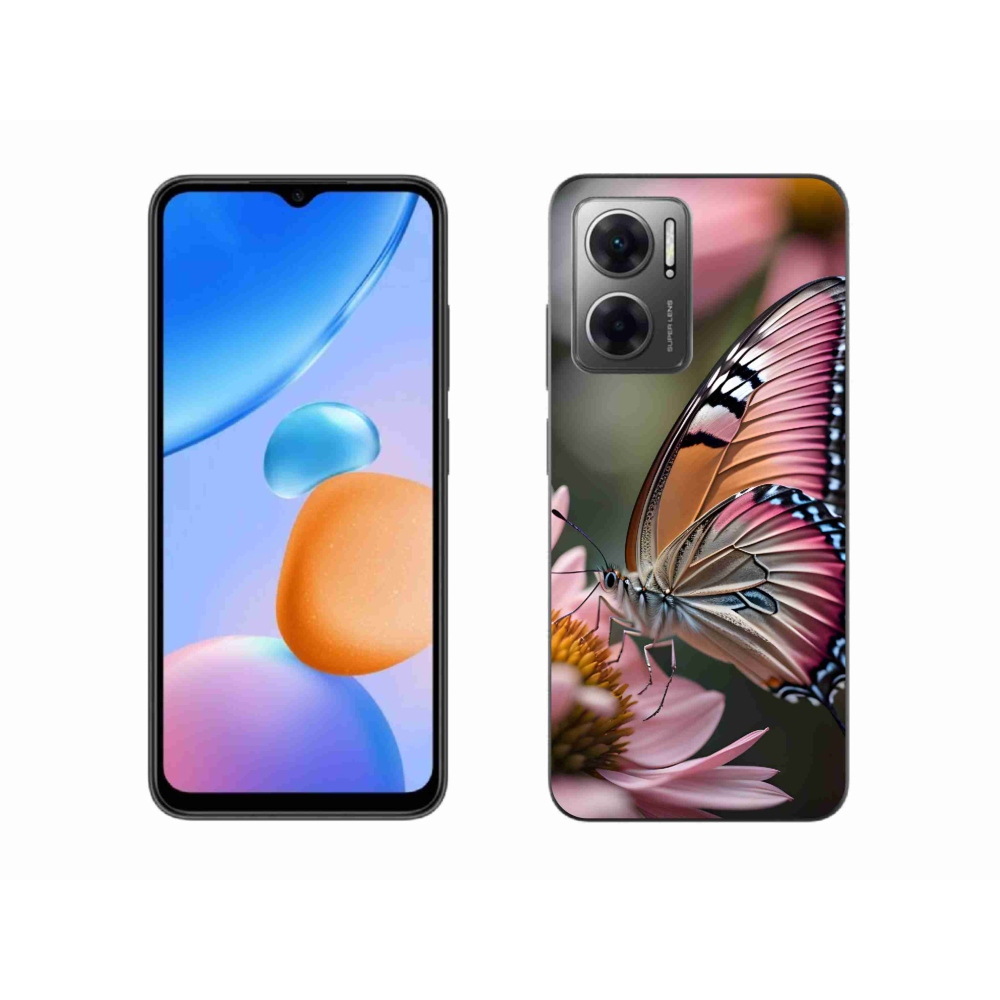 Gélový kryt mmCase na Xiaomi Redmi 10 5G - farebný motýľ