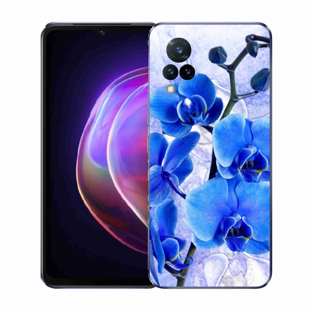 Gélový kryt mmCase na Vivo V21 4G/5G - modré kvety
