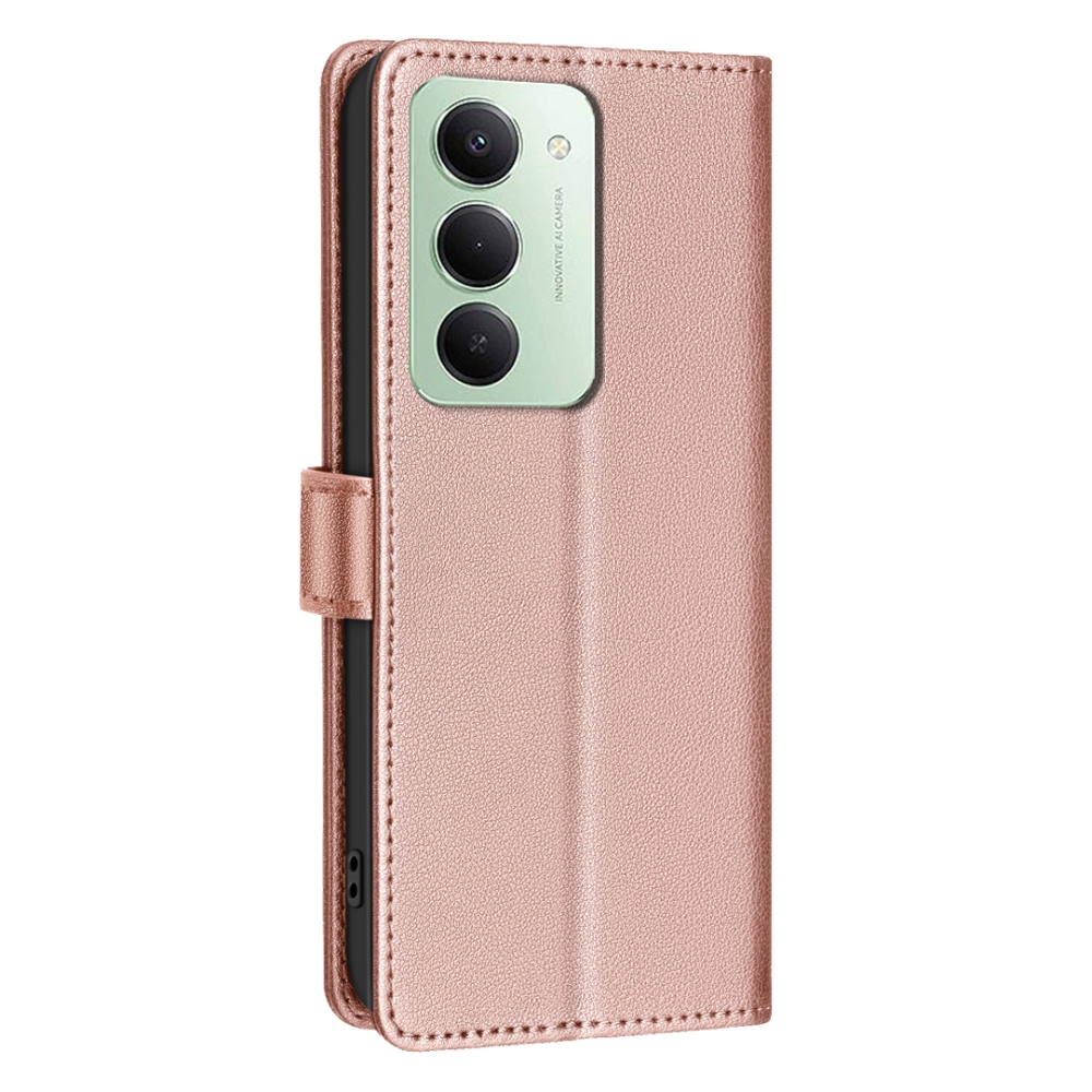 BINFEN knižkové púzdro na Xiaomi Redmi 15 5G (169mm) - ružovozlaté