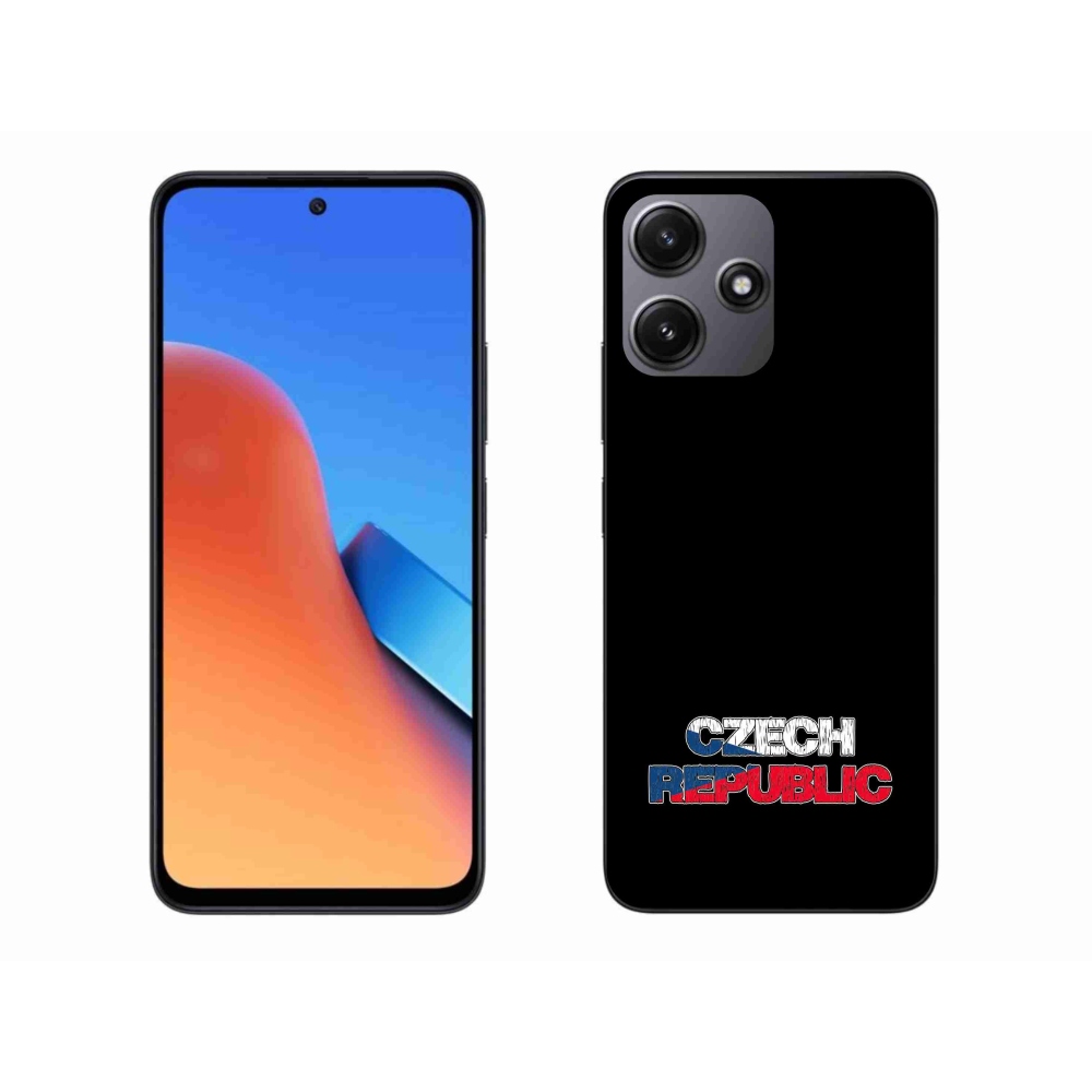 Gélový kryt mmCase na Xiaomi Redmi 12 5G - Czech Republic čierne pozadie