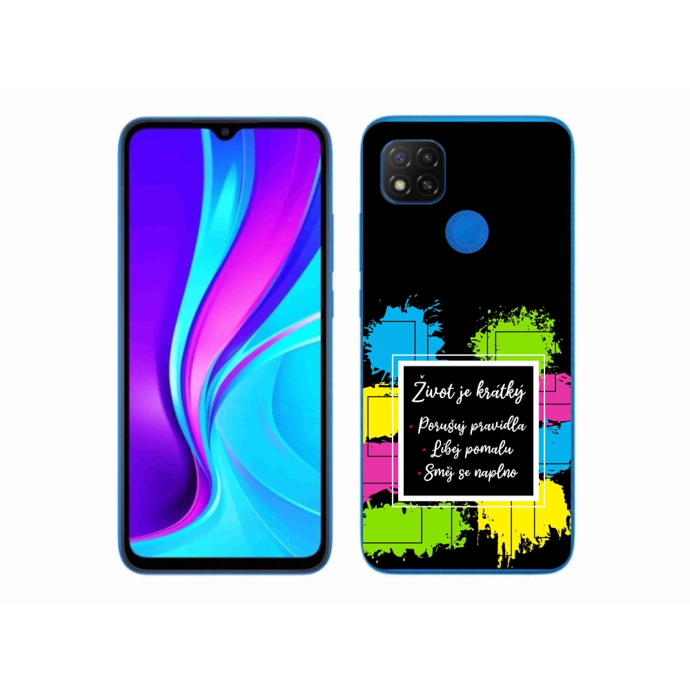 Gélový kryt mmCase na Xiaomi Redmi 9C - citát 5 čierne pozadie
