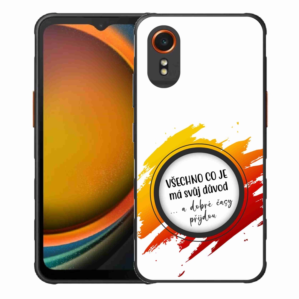 Gélový kryt mmCase na Samsung Galaxy Xcover 7 - citát 3 biele pozadie