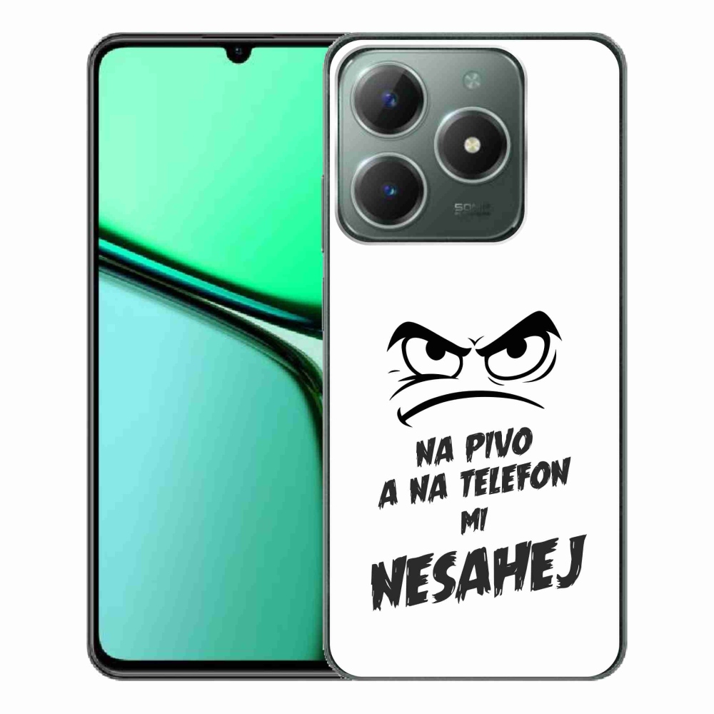 Gélový kryt mmCase na Realme C61 - pivný motív 2 biele pozadie