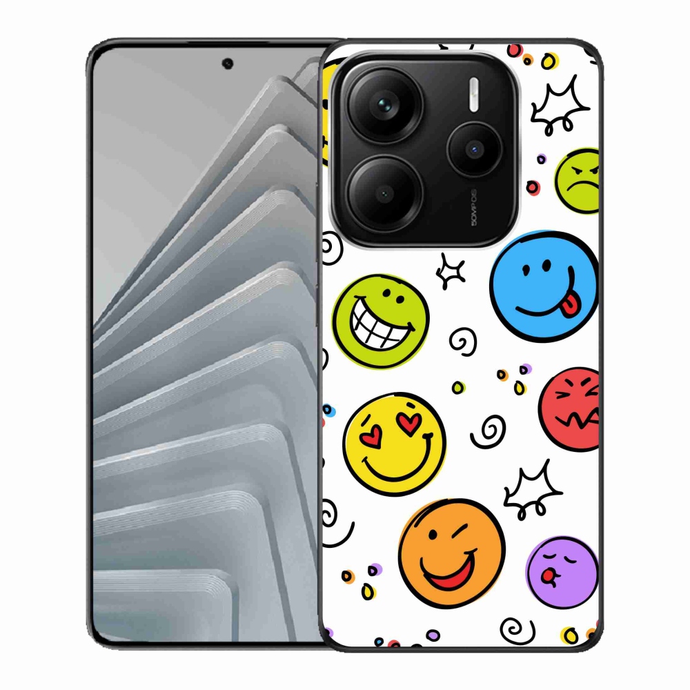 Gélový kryt mmCase na Xiaomi Redmi Note 14 5G - smajlíci