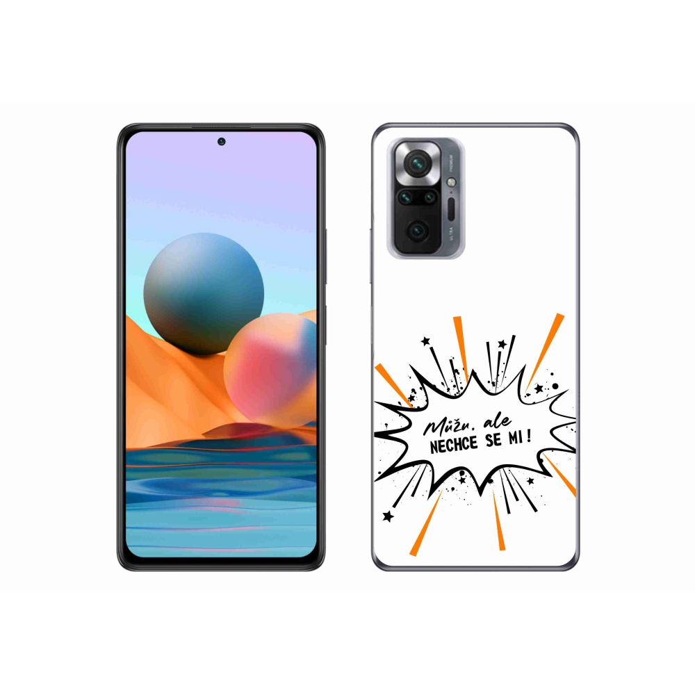 Gélový kryt mmCase na Xiaomi Redmi Note 10 Pro - vtipný text 11 biele pozadie
