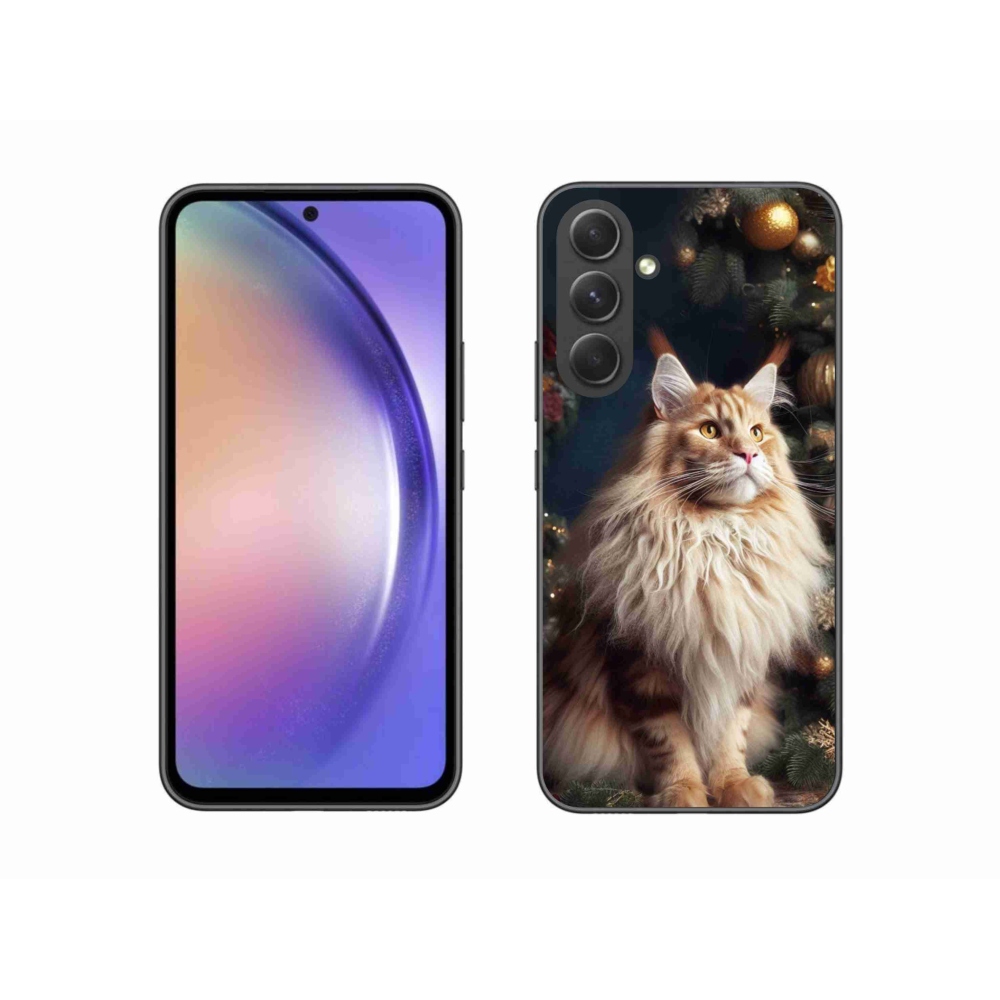 Gélový kryt mmCase na Samsung Galaxy A54 5G - mačka pri stromčeku