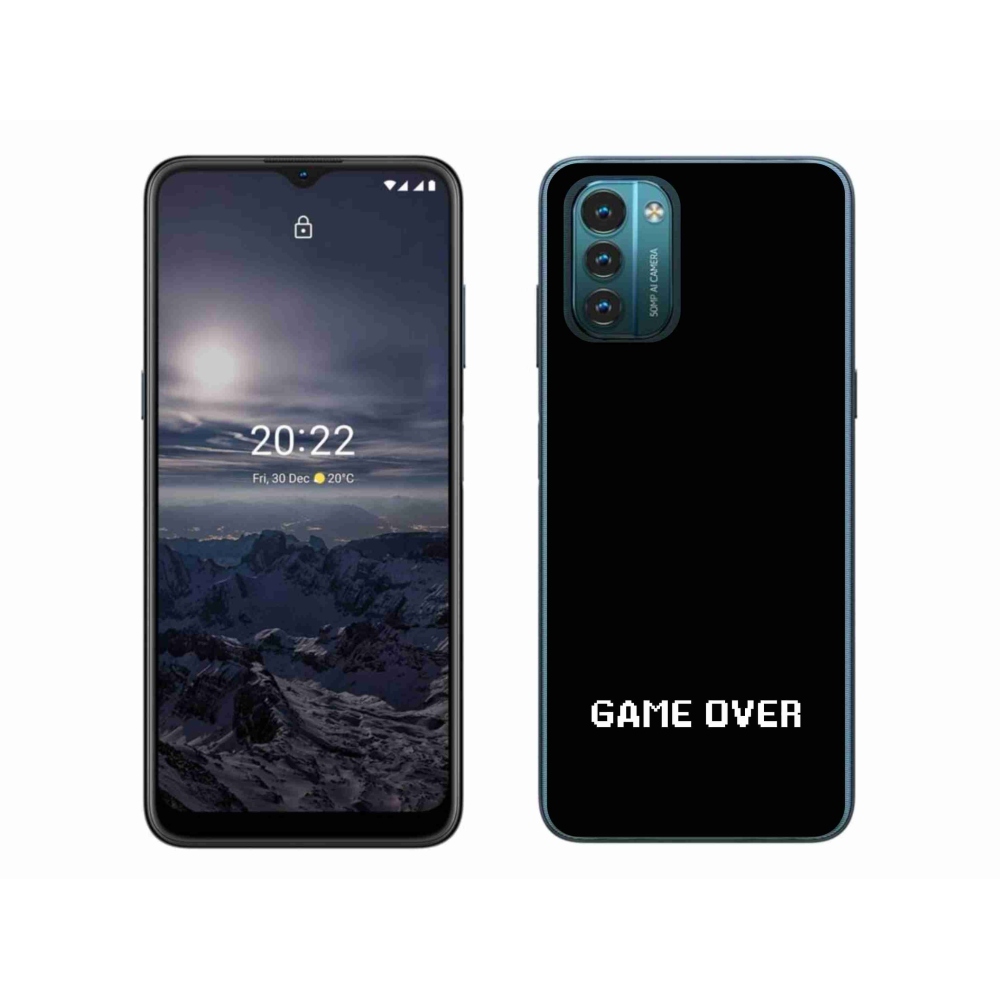 Gélový kryt mmCase na Nokia G11/G21 - game over čierne pozadie