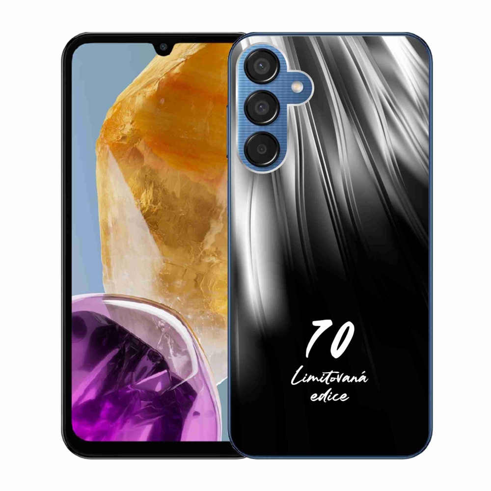 Gélový kryt mmCase na Samsung Galaxy M15 5G - 70 limitovaná edícia čierne pozadie