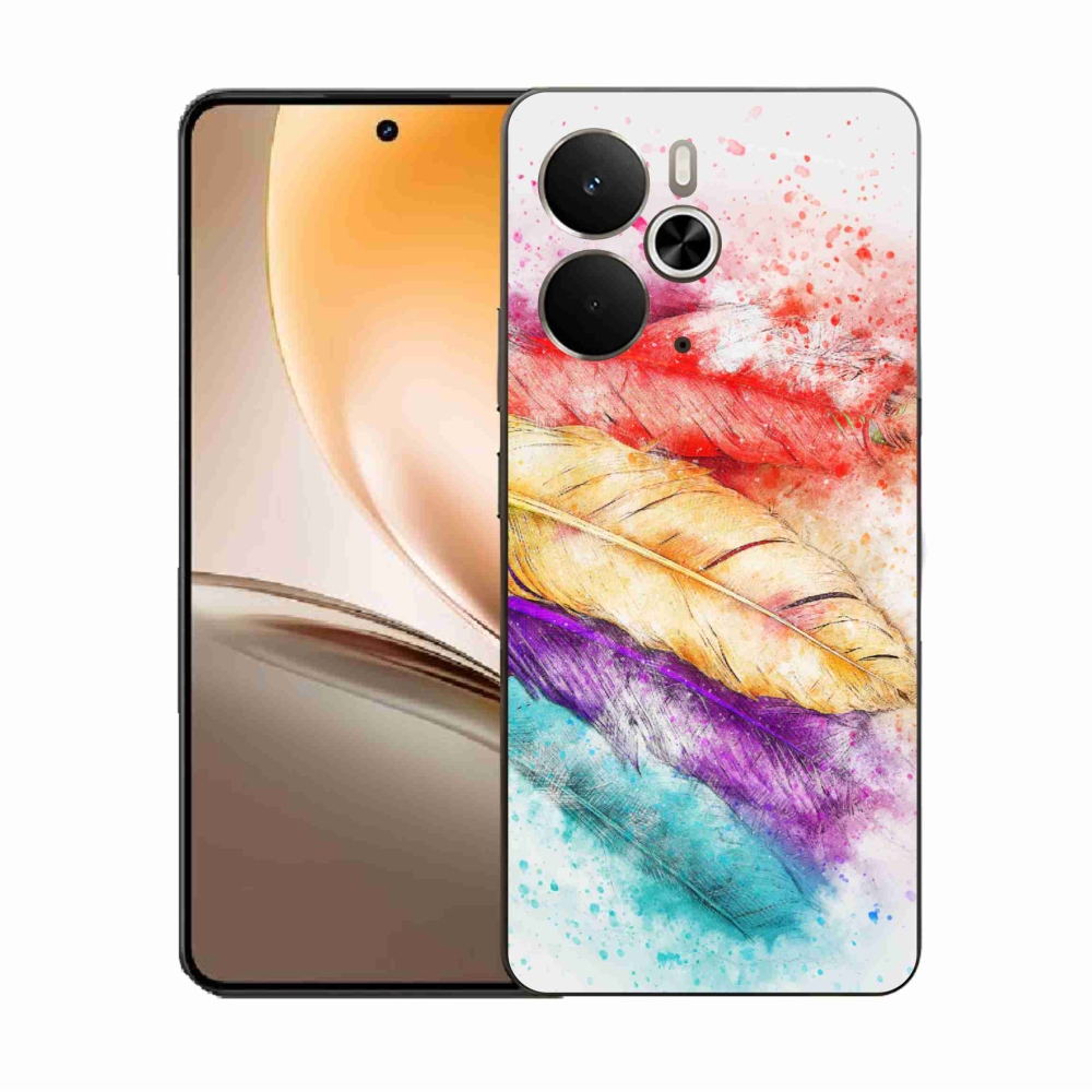 Gélový kryt mmCase na Realme 14 5G - farebné perie