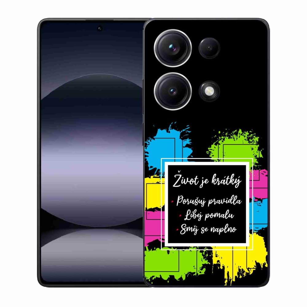 Gélový kryt mmCase na Xiaomi Redmi Note 14S - citát 5 čierne pozadie