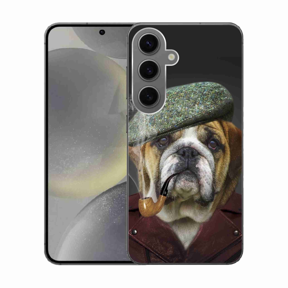 Gélový kryt mmCase na Samsung Galaxy S24 - pes s fajkou