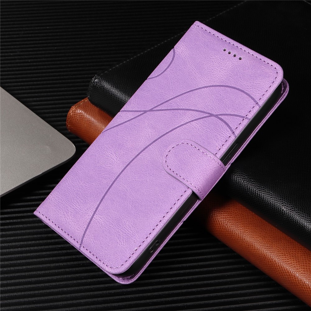 Curved knižkové puzdro na Realme 14 5G/14T 5G - fialové