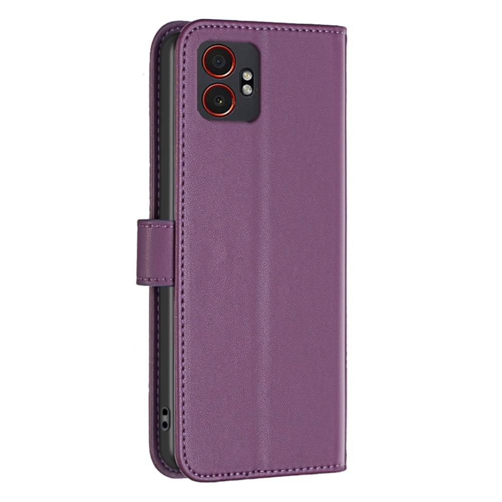 BNF knižkové púzdro na Samsung Galaxy Xcover 7 Pro - tmavofialové