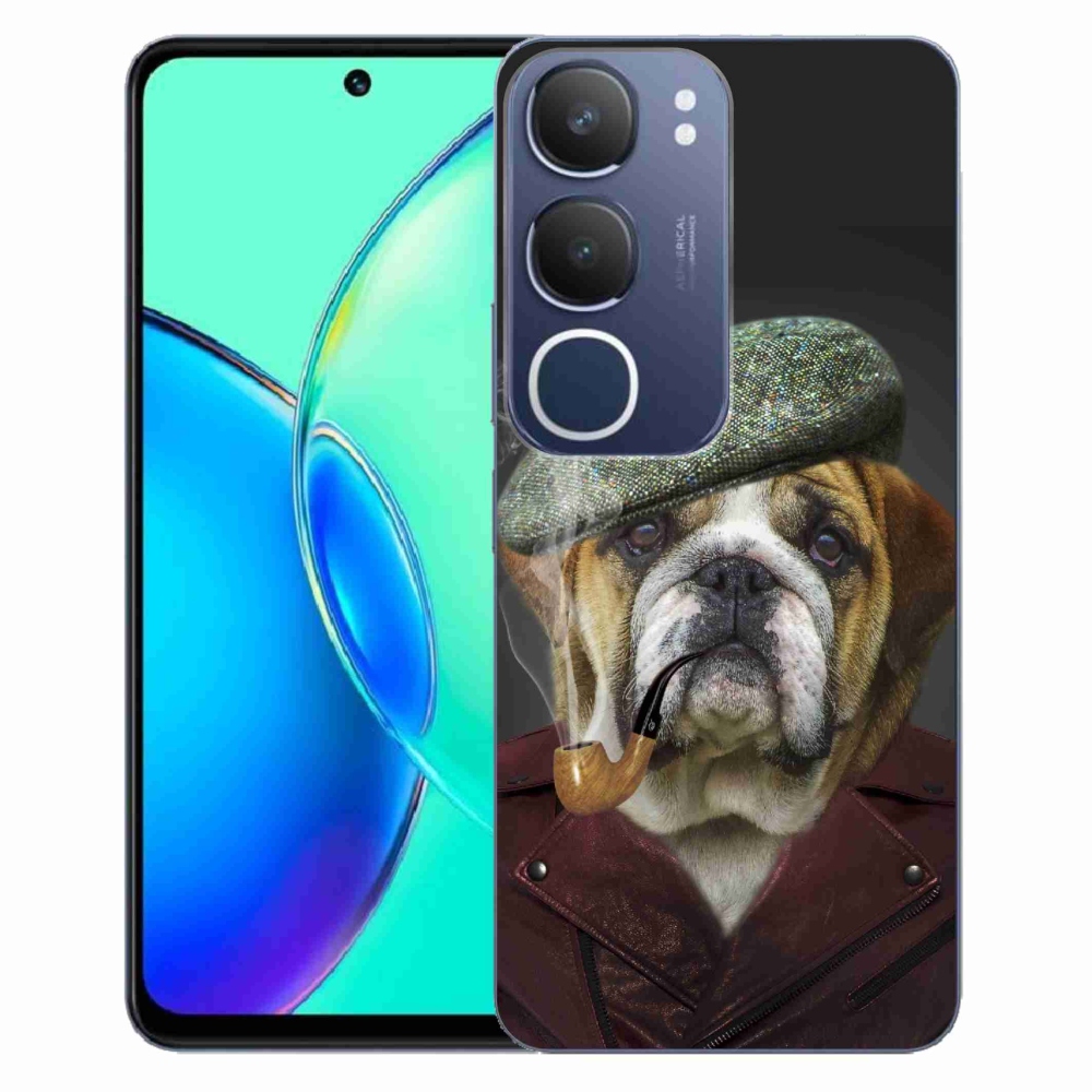 Gélový kryt mmCase na Vivo Y19s - pes s fajkou