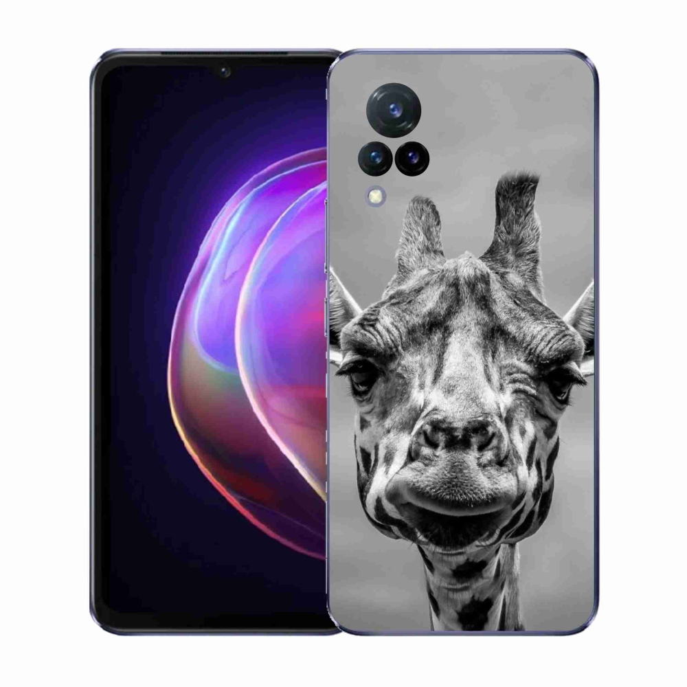 Gélový kryt mmCase na Vivo V21 4G/5G - čiernobiela žirafa