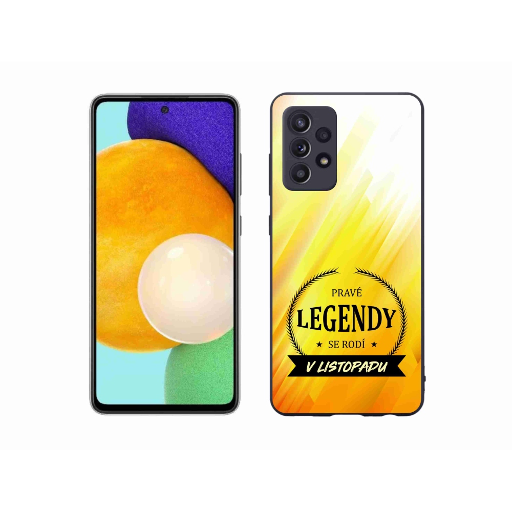 Gélový kryt mmCase na Samsung Galaxy A52s 5G - legendy v novembri žlté pozadie