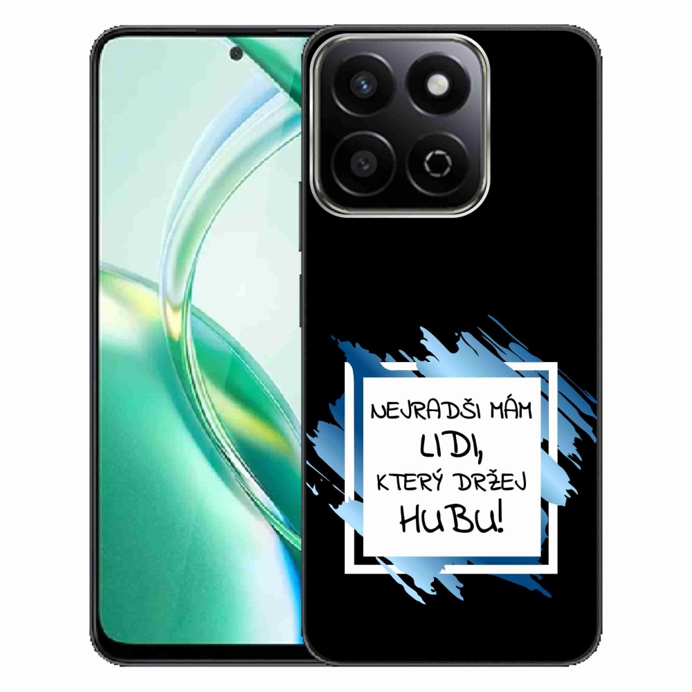 Gélový kryt mmCase na Honor 200 Smart 5G - vtipný text 7 bieločierne pozadie