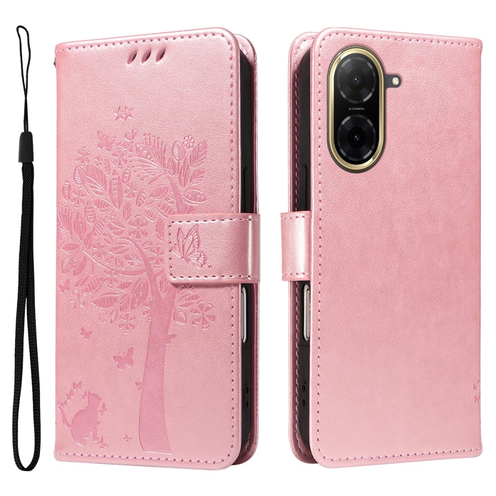 Trees knižkové puzdro na Xiaomi Redmi A5 (173.45x79.35x8.45mm) - ružovozlaté