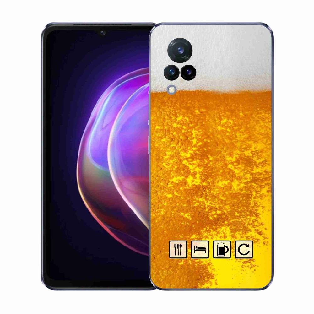 Gélový kryt mmCase na Vivo V21 4G/5G - pivný motív 3