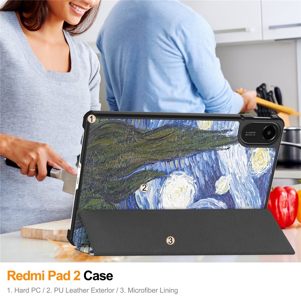 Patte chytré zatváracie púzdro na Xiaomi Redmi Pad 2 - olejomaľba