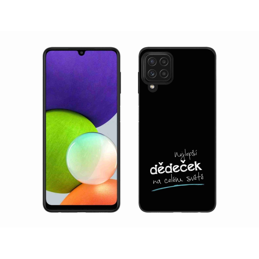 Gélový kryt mmCase na Samsung Galaxy A22 4G - najlepší starý otec 3 čierne pozadie