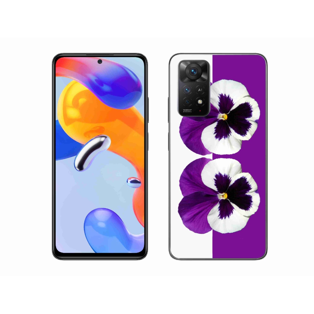 Gélový kryt mmCase na Xiaomi Redmi Note 11 Pro 4G/5G - fialovobiely kvet