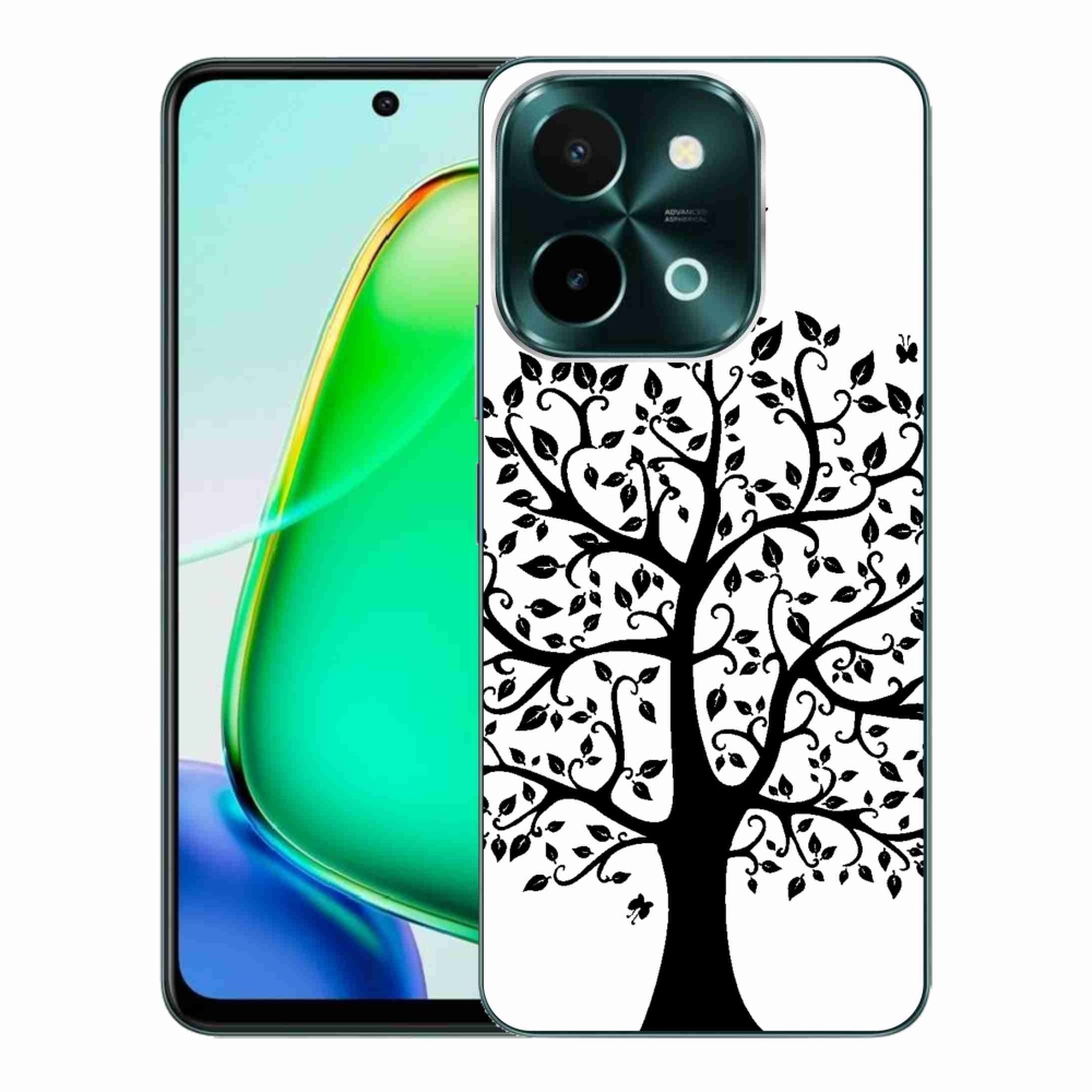Gélový kryt mmCase na Vivo Y28 - čiernobiely strom