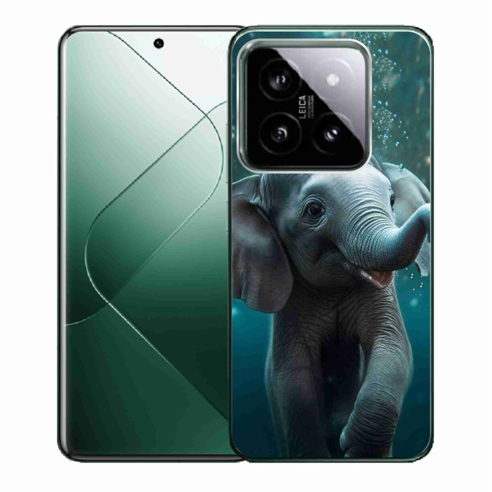 Gélový kryt mmCase na Xiaomi 14 - sloník pod vodou