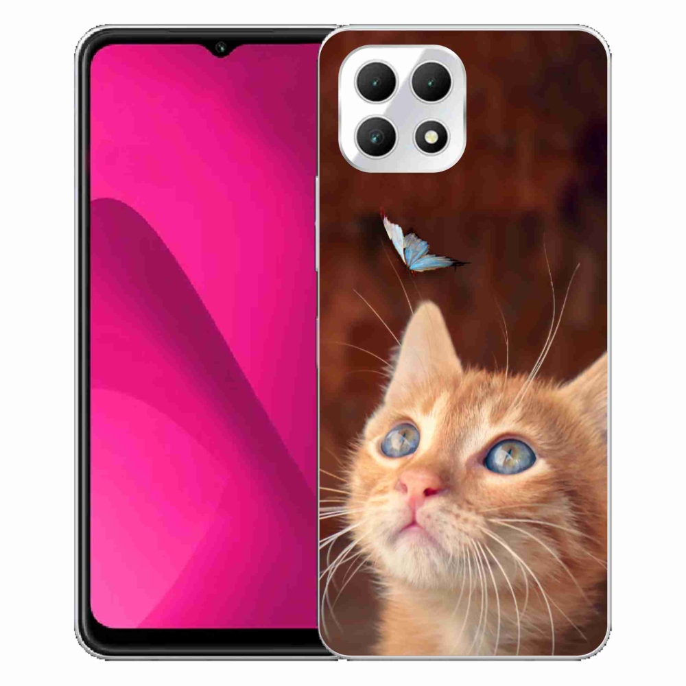 Gélový kryt mmCase na T-Mobile T Phone 2 - motýľ a mačiatko