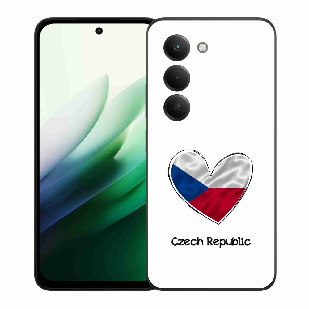 Gélový kryt mmCase na Xiaomi Redmi 15 5G (169mm) - vlajka srdca biele pozadie