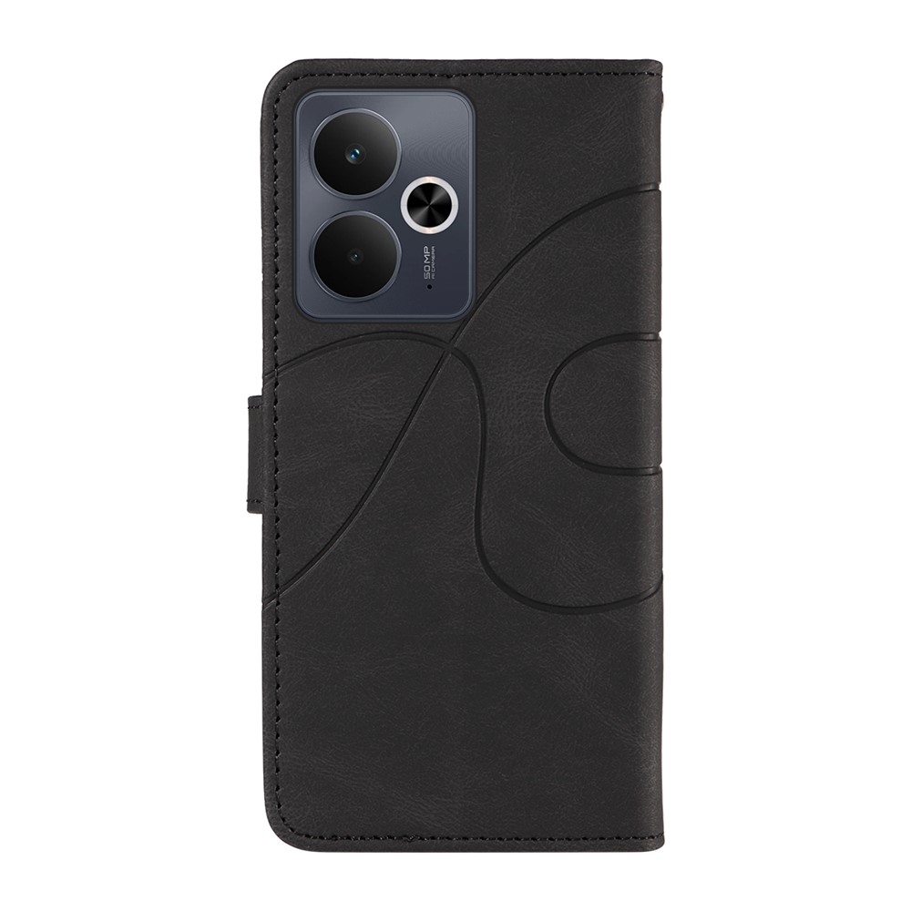 Curved knižkové puzdro na Realme 14 5G/14T 5G - čierne