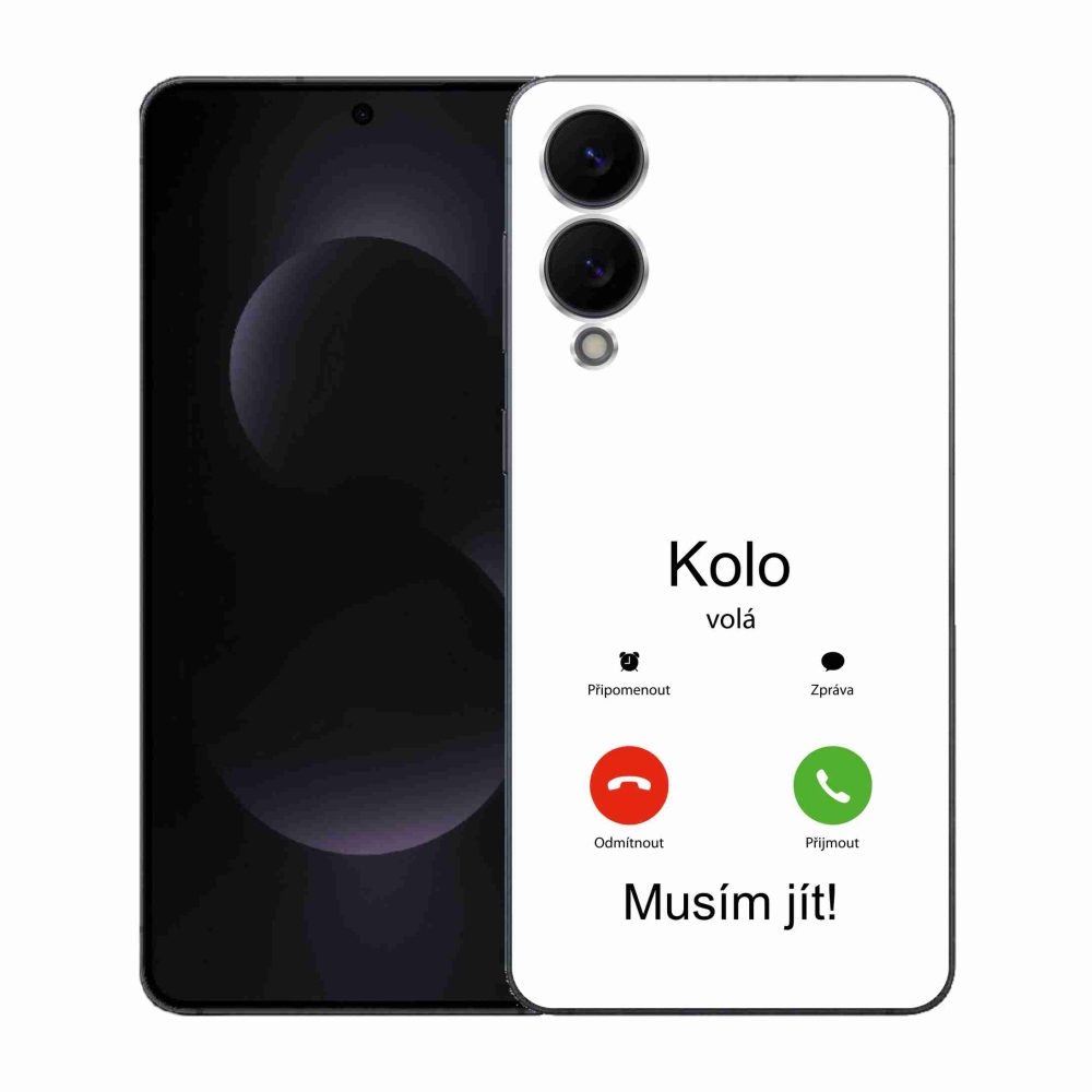 Gélový kryt mmCase na Samsung Galaxy S25 Edge - koleso volá biele pozadie