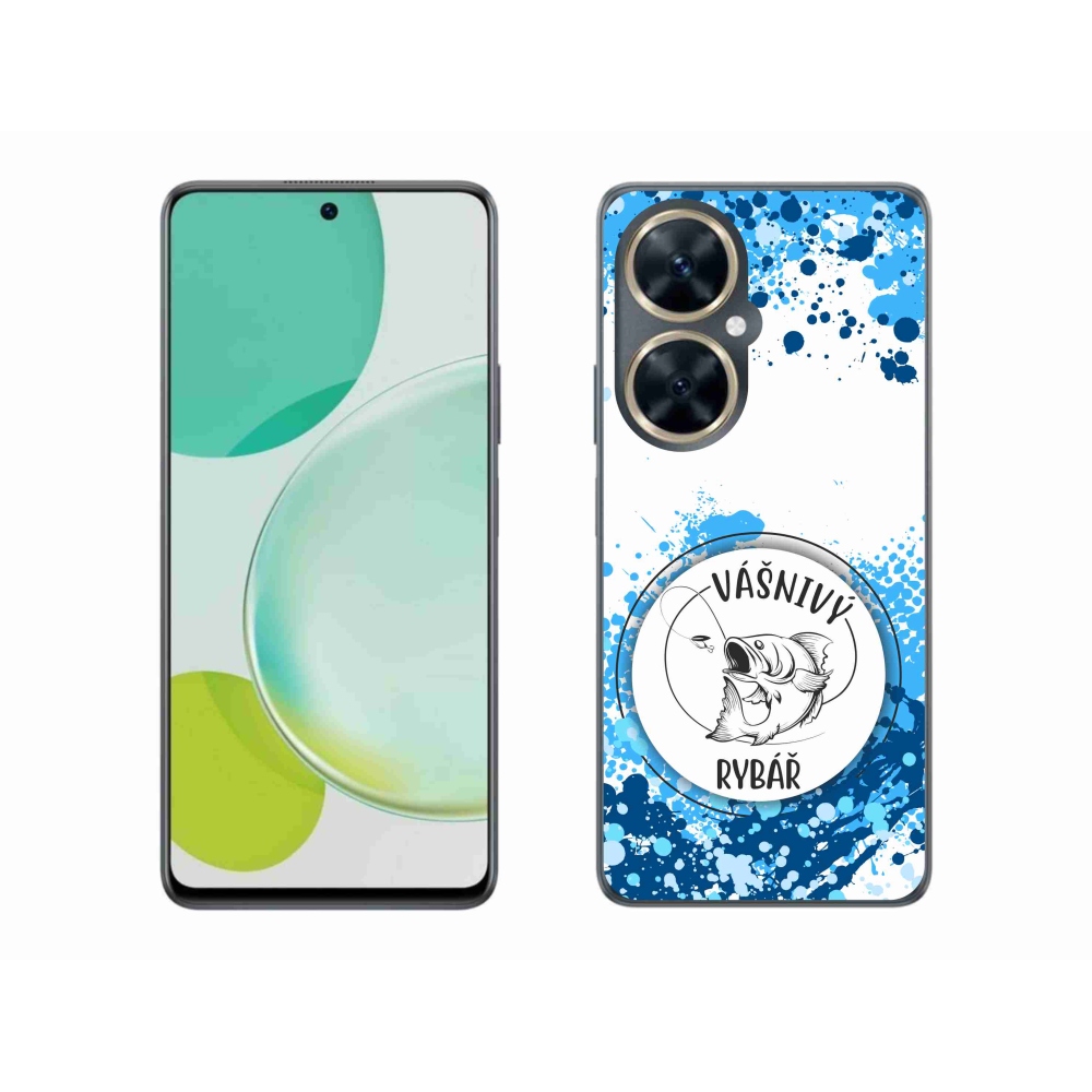 Gélový kryt mmCase na Huawei Nova 11i - vášnivý rybár biele pozadie