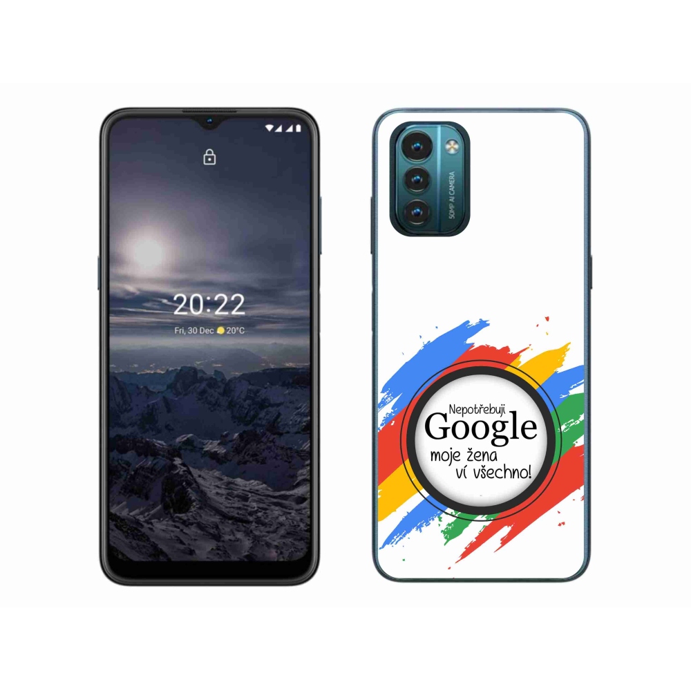 Gélový kryt mmCase na Nokia G11/G21 - žena vie všetko biele pozadie