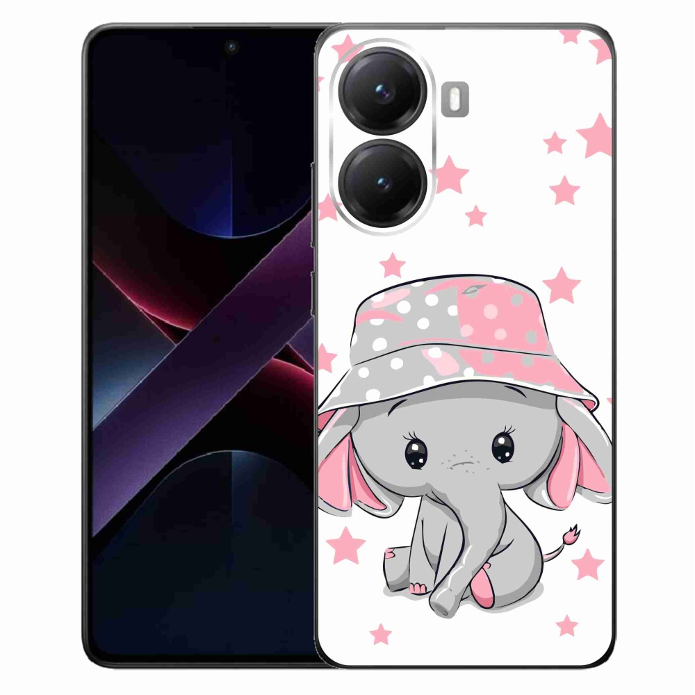 Gélový kryt mmCase na Xiaomi Poco X7 Pro 5G - ružový slon