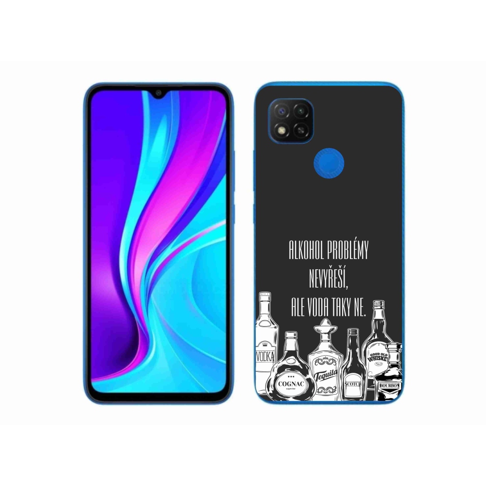 Gélový kryt mmCase na Xiaomi Redmi 9C - vtipný text čierne pozadie