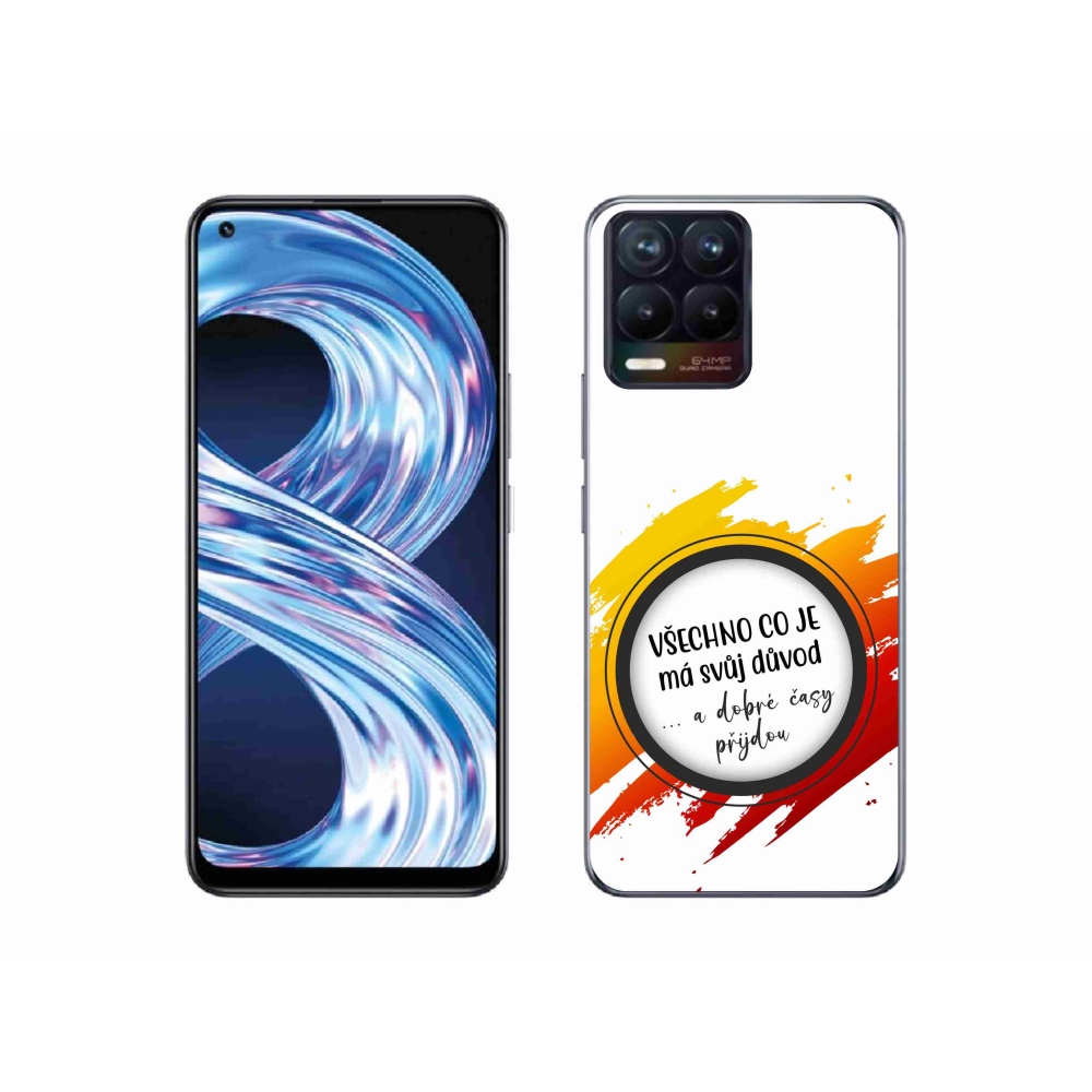 Gélový kryt mmCase na Realme 8 Pro - citát 3 biele pozadie