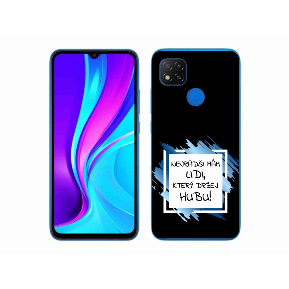 Gélový kryt mmCase na Xiaomi Redmi 9C - vtipný text 7 bieločierne pozadie